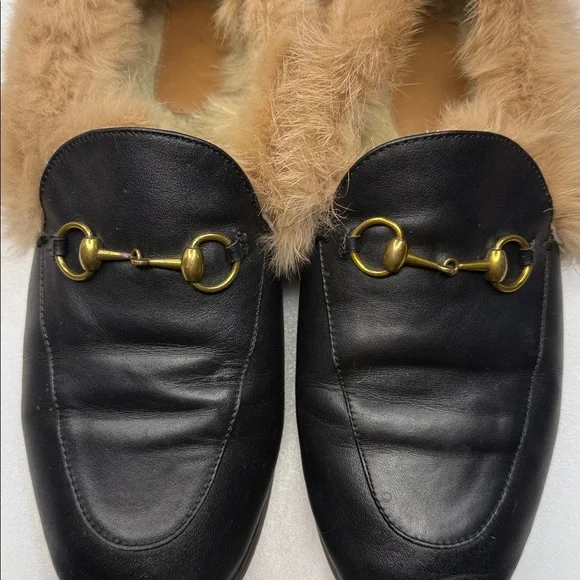 Vero Cuoio Black Moccasins with Gold Accents - Picture 4 of 5